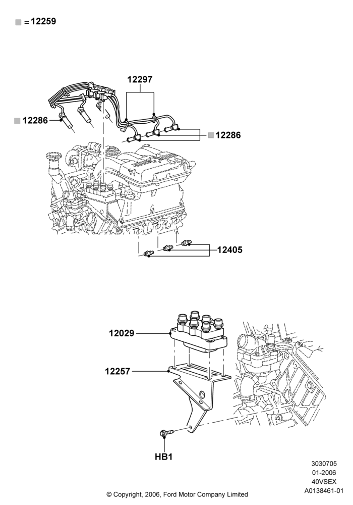 05G - Ignition Coil and Wires/Spark Plugs, 4.0L V6 12V SOHC EFI; 30/JAN/2006-29/OCT/2010