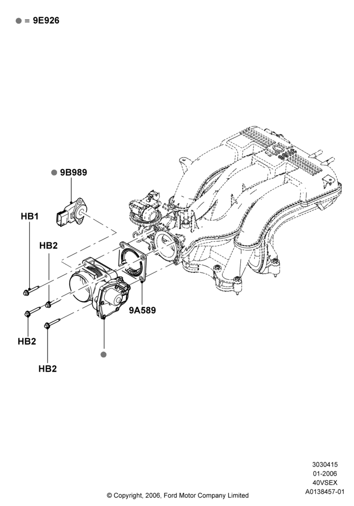 15H - Throttle Housing, 4.0L V6 12V SOHC EFI; 30/JAN/2006-29/OCT/2010