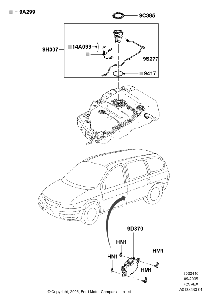 10D - Fuel Pump And Sender Unit, 4.2L V6 12v OHV EFI; 30/MAY/2005-02/JAN/2007