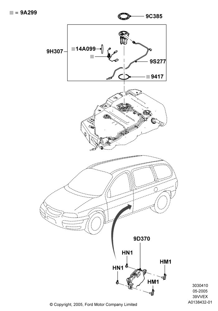 10B - Fuel Pump And Sender Unit, 3.9L OHV EFI NA V6 GAS; 30/MAY/2005-02/JAN/2007