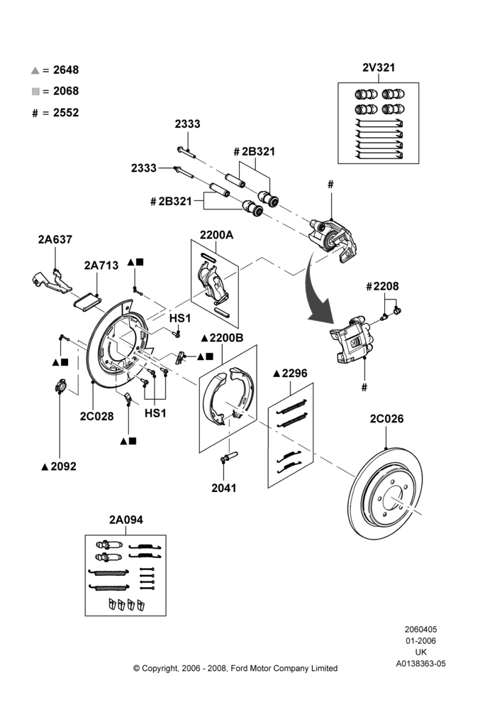 05 - Rear Brake Discs and Calipers; 30/JAN/2006-29/OCT/2010