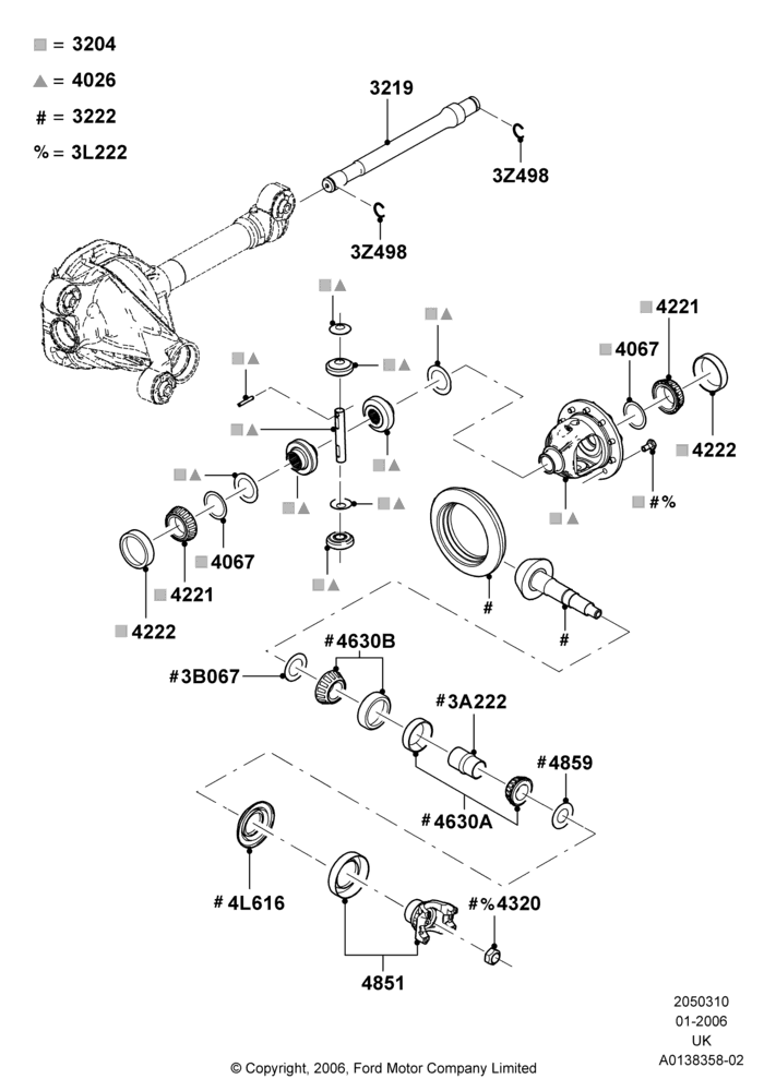 10 - Components - Front Axle Diff & Carr; 30/JAN/2006-29/OCT/2010