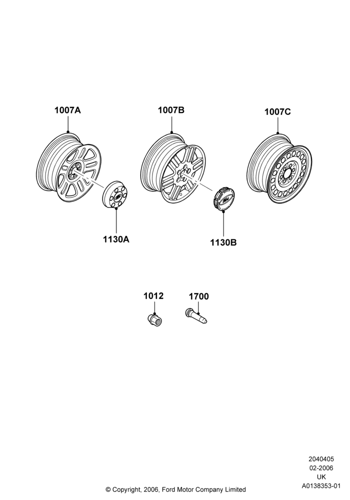 Схема установки 1L2Z-1130-AA