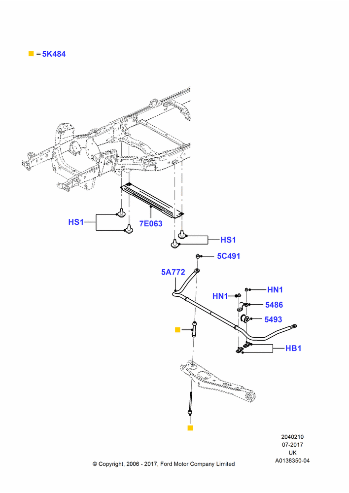 Схема установки 7A2Z-5A772-A