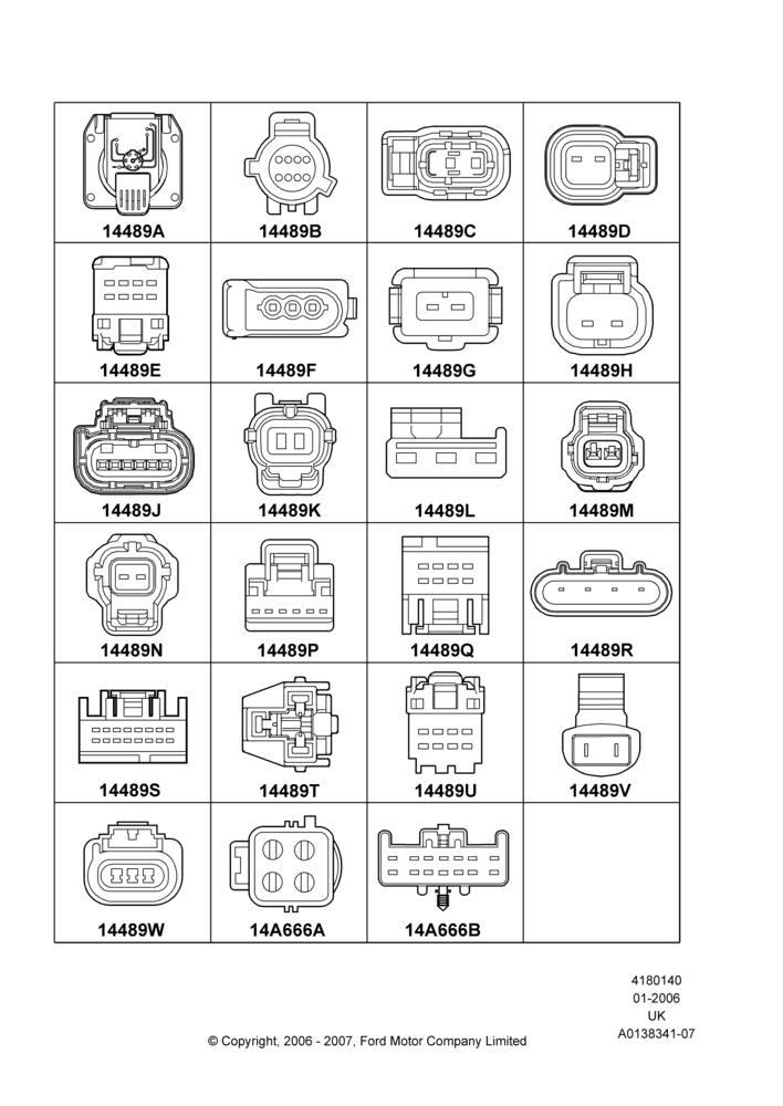 40 - Wiring Connectors, Page A; 30/JAN/2006-29/OCT/2010