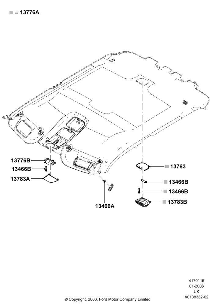 Схема установки 1L2Z-13763-DA