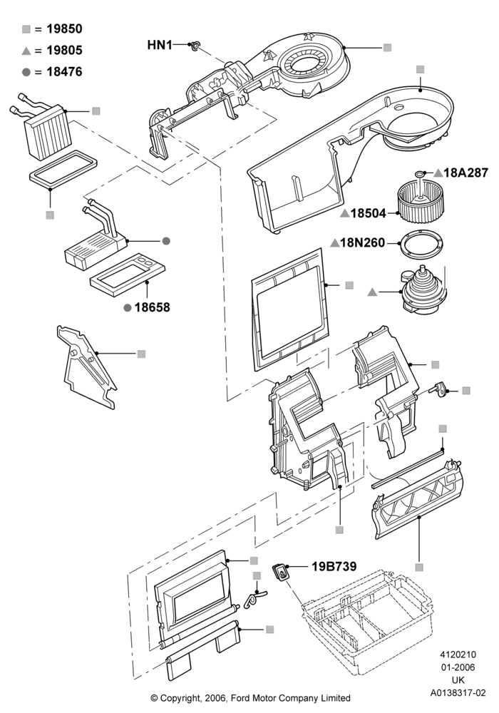 10A - Heater/Air Cond.Internal Components; 30/JAN/2006-07/AUG/2006