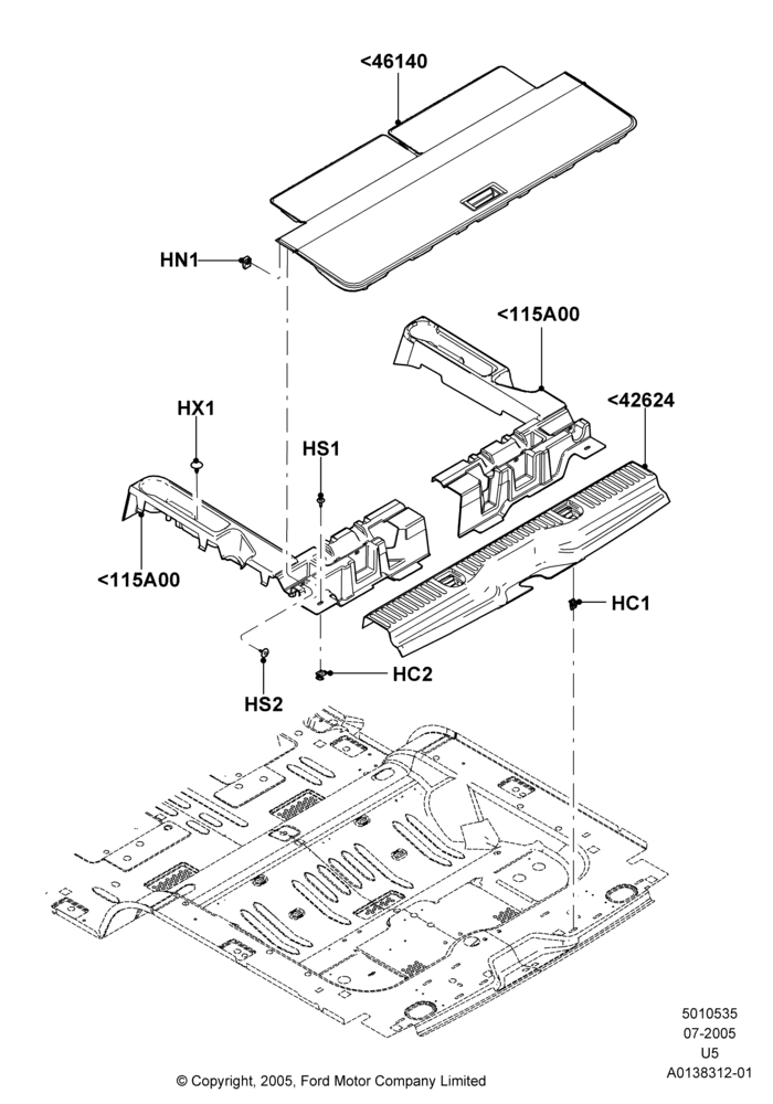 35C - Load Compartment Trim, With 3rd Row Seat; 19/JUL/2005-16/DEC/2010