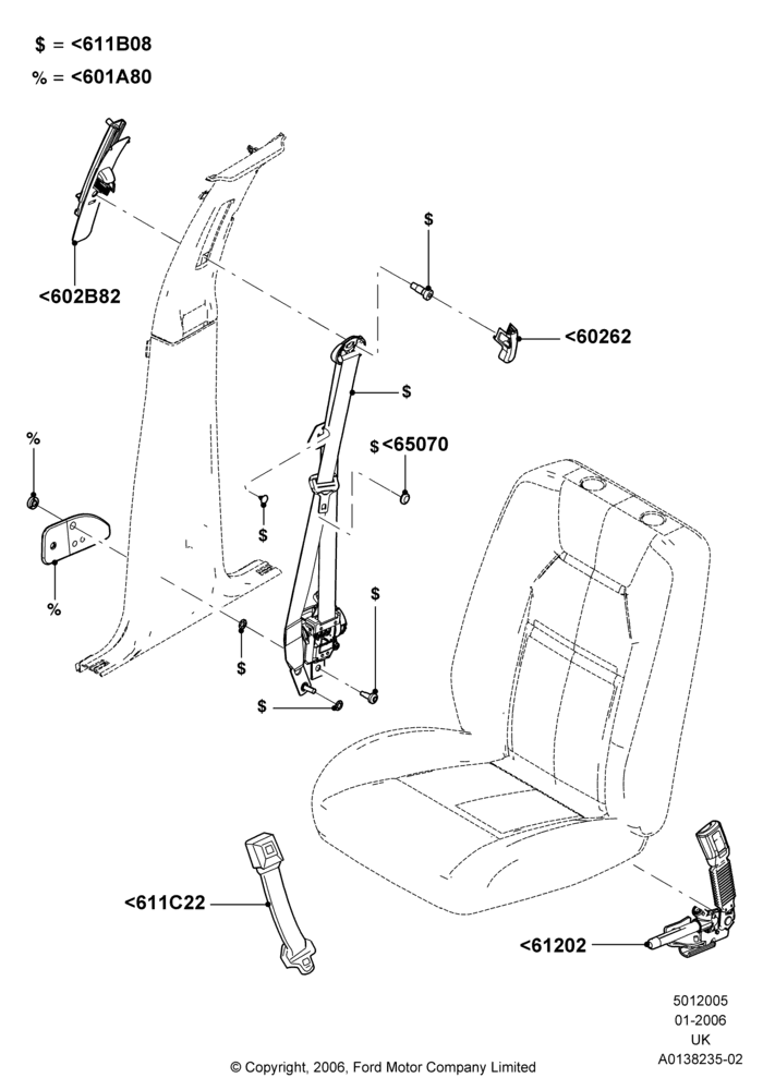 05 - Front Seat Belts; 30/JAN/2006-29/OCT/2010
