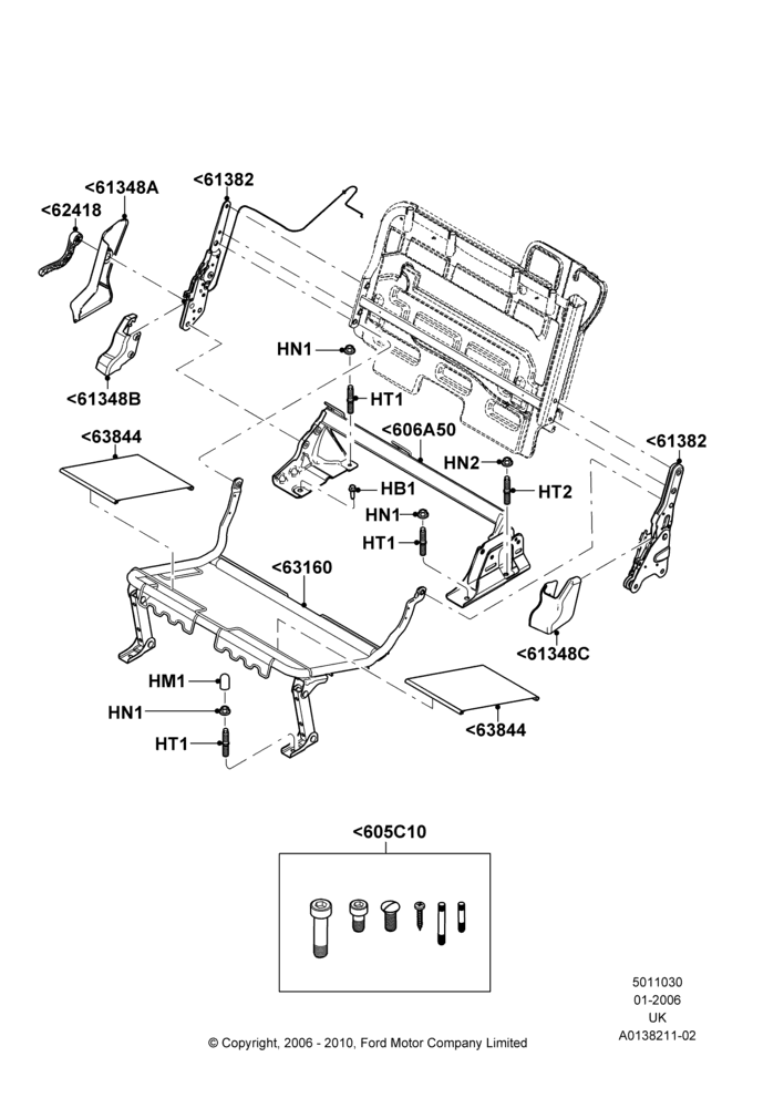 30A - Rear Seat Base, 60% Seat, RH; 30/JAN/2006-29/OCT/2010