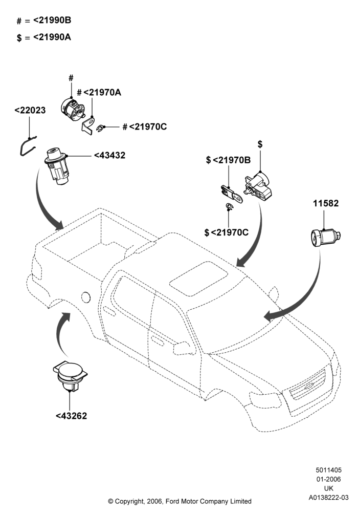 05 - Vehicle Lock Sets and Repair Kits; 30/JAN/2006-29/OCT/2010