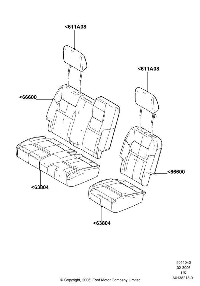 40A - Rear Seat Covers; 30/JAN/2006-25/JUN/2007