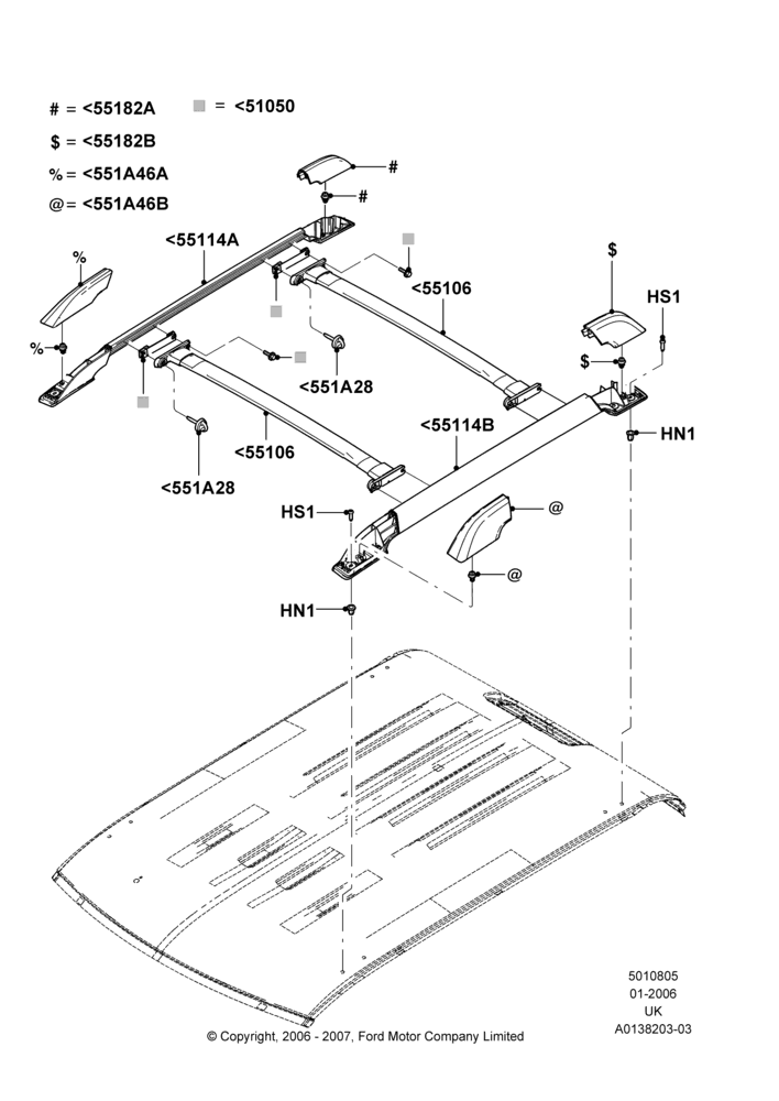 05A - Roof Rack Systems; 30/JAN/2006-29/OCT/2010