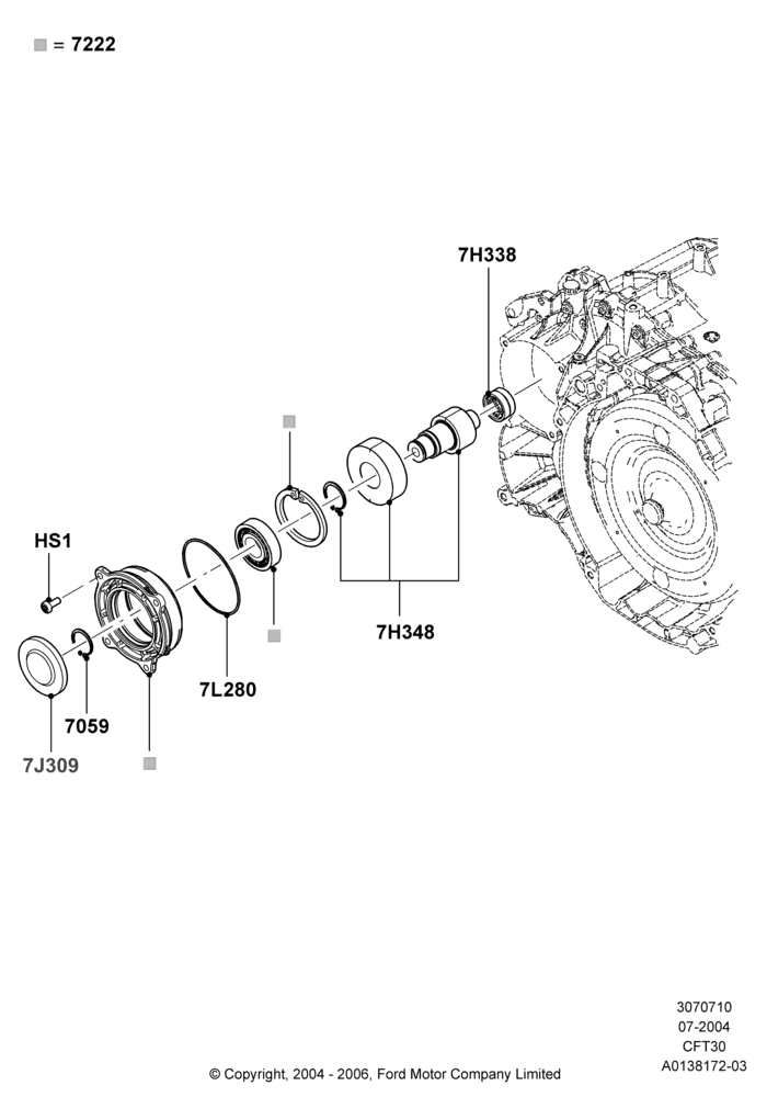 10A - Transfer Drive Components, CVT Select Shift Transmission; 12/JUL/2004-04/JUN/2007