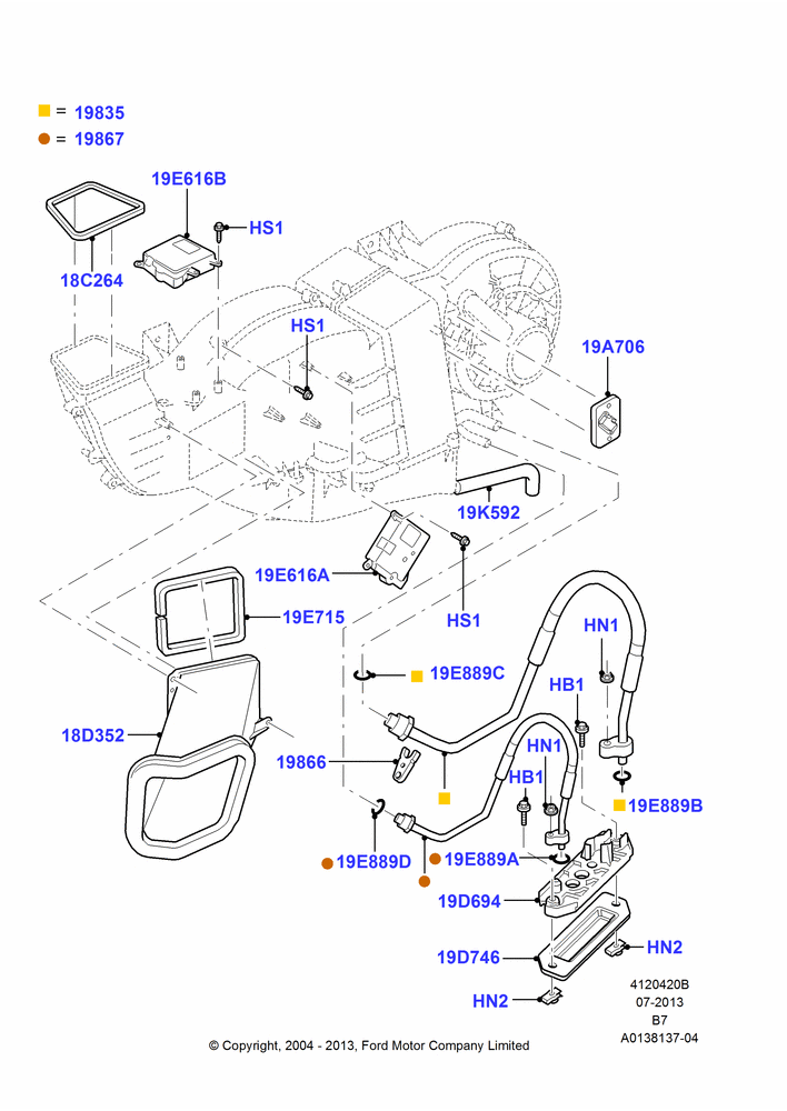 20B - Auxiliary A/C External Components; 07/MAY/2004-02/AUG/2006