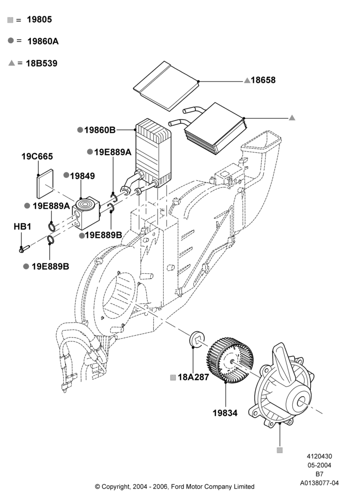 30B - Auxiliary A/C Internal Components; 07/MAY/2004-02/AUG/2006