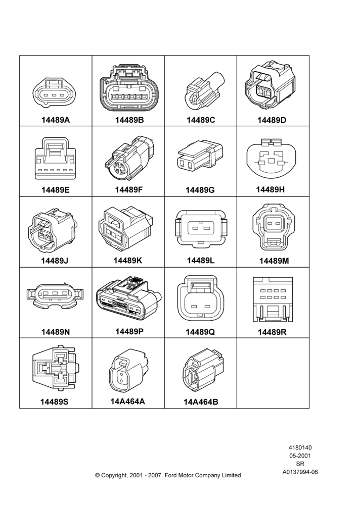 40B - Wiring Connectors, Page B; 04/JUN/2001-01/JUL/2005