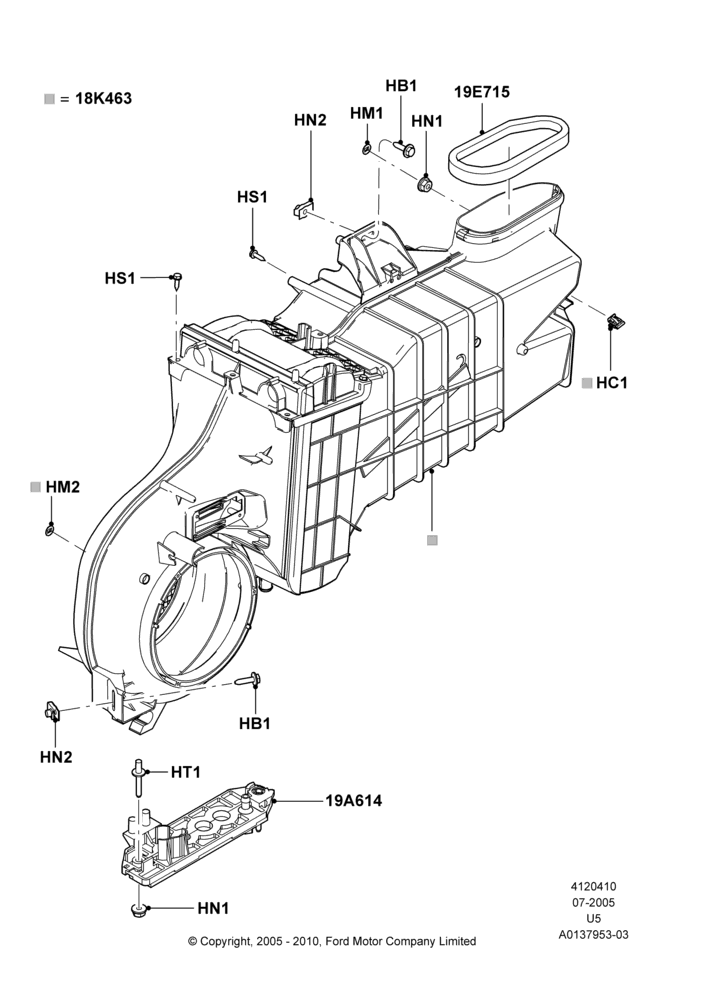 10B - Auxiliary Heater & Air Conditioning, With Aux Overhead Heater And A/C; 19/JUL/2005-16/DEC/2010