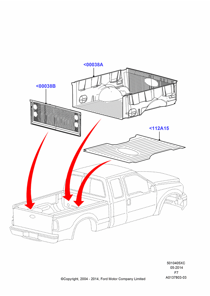 05XC - Pick Up Box/Tailgate and Tonneau, Accessory Bed Mat - Bed Liner; 19/JUL/2004-18/DEC/2006