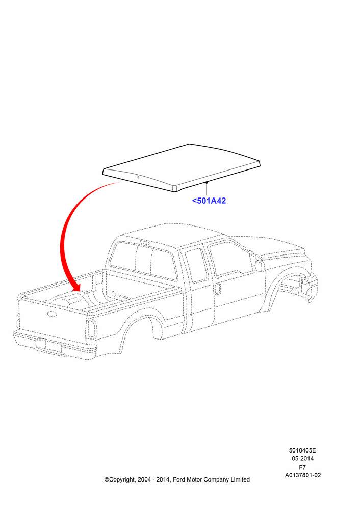 05E - Pick Up Box/Tailgate and Tonneau, Leer One-Piece Fiberglass Hard Tonneau Cover; 19/JUL/2004-18/DEC/2006