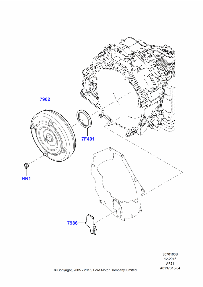 60B - Converter, 3.0 DOHC EFI, 6-Speed Automatic Transaxle - AWF21; 01/AUG/2005-29/JUL/2012