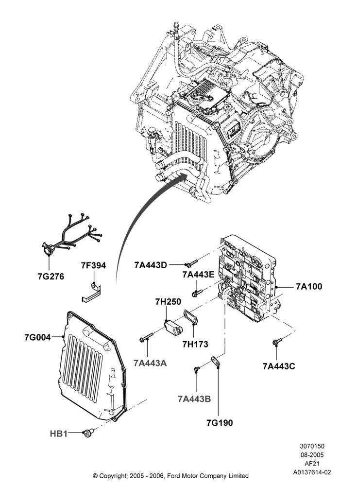 50B - Valve Body And Main Control, 6-Speed Automatic Transaxle - AWF21; 01/AUG/2005-29/JUL/2012