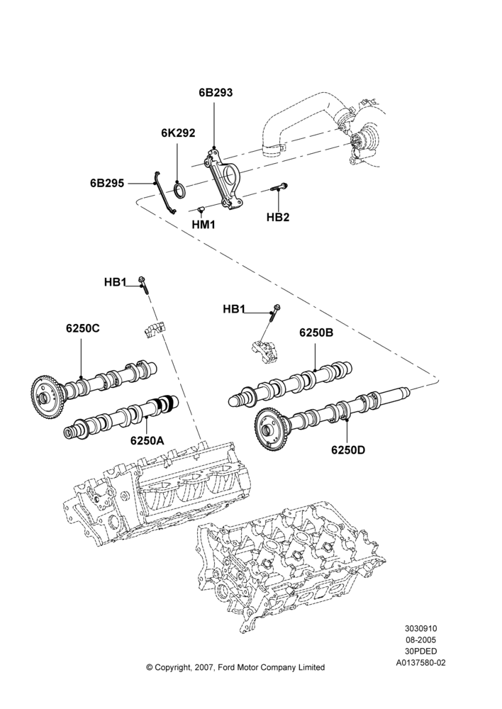Camshaft, 3.0 DOHC EFI