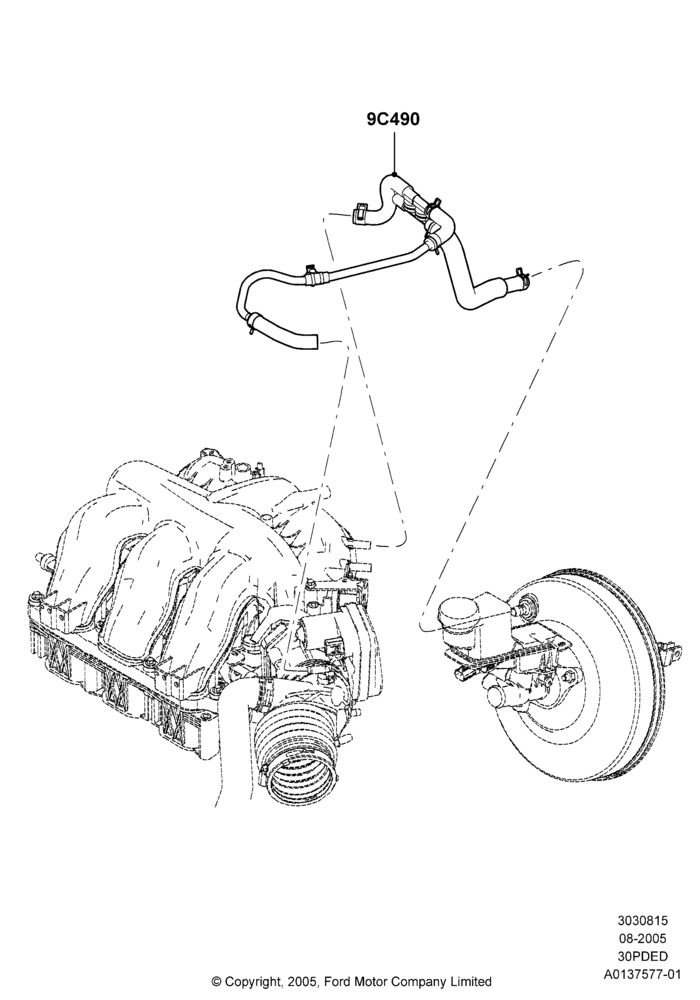 15E - Emission Control - Valves/Hoses, 3.0 DOHC EFI; 01/AUG/2005-04/FEB/2009