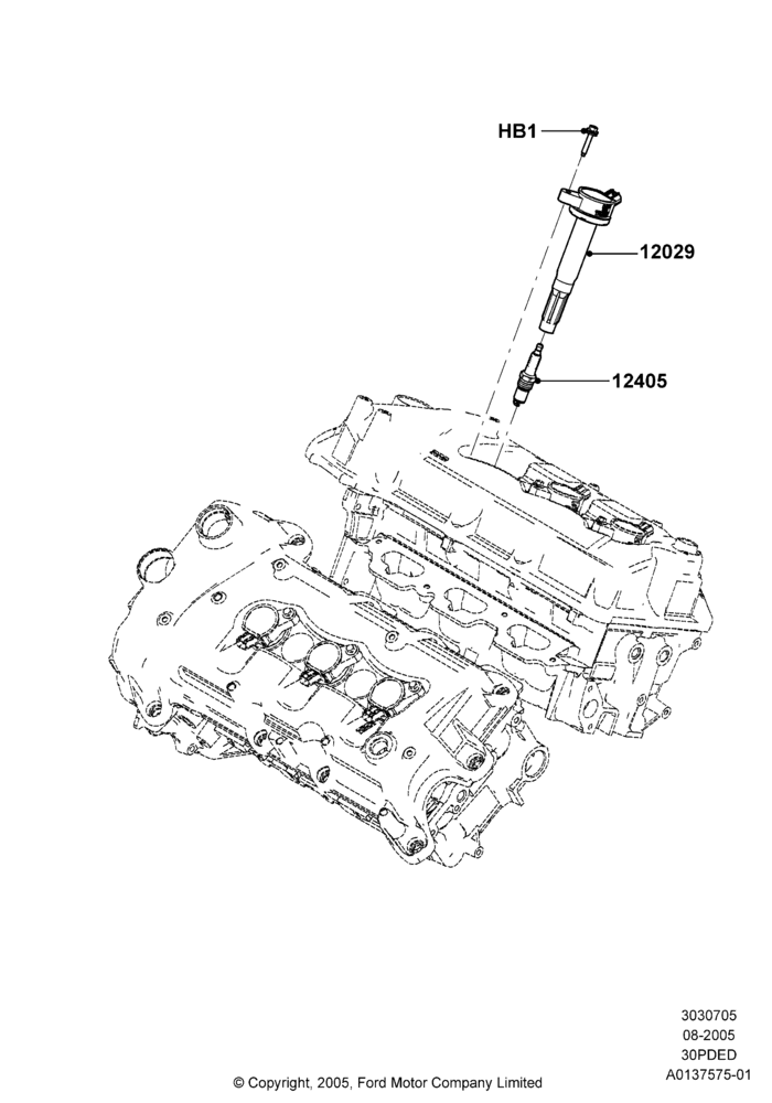 05E - Ignition Coil and Wires/Spark Plugs, 3.0 DOHC EFI; 01/AUG/2005-04/FEB/2009