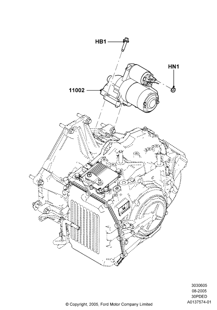 05E - Starter Motor, 3.0 DOHC EFI; 01/AUG/2005-04/FEB/2009