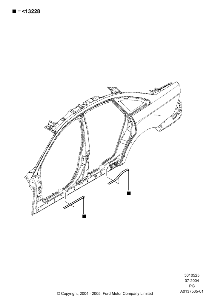 25XA - Side Trim, Accessory; 12/JUL/2004-18/JUL/2005