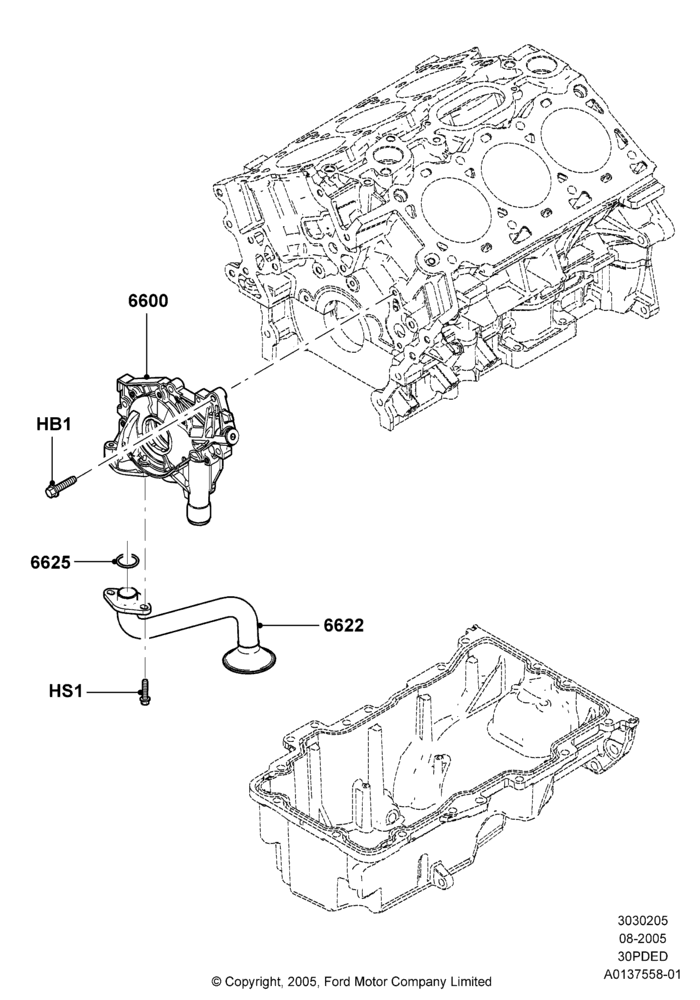 05E - Oil Pump, 3.0 DOHC EFI; 01/AUG/2005-04/FEB/2009