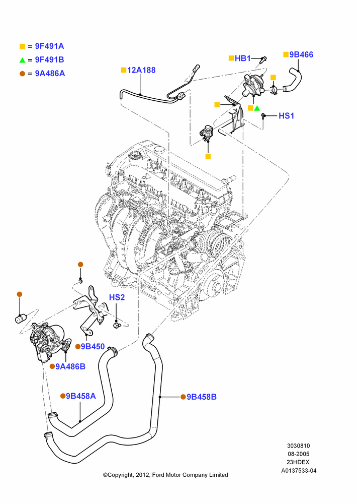 10B - Pulse Air System, 2.3L Duratec-HE (145PS) - MI4; 01/AUG/2005-04/FEB/2009