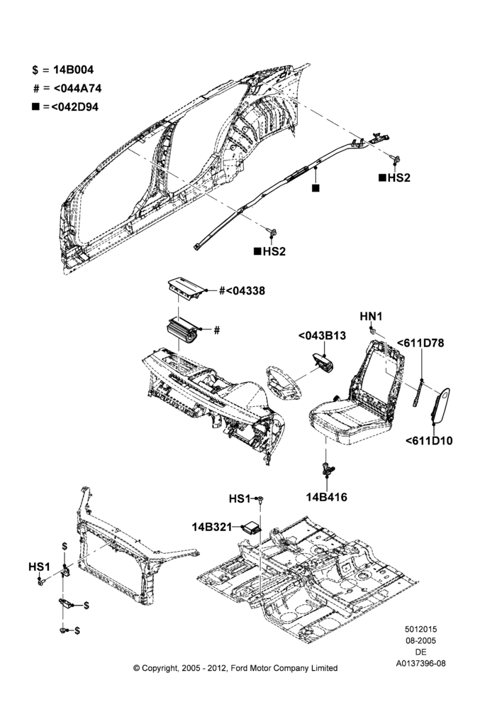 15A - Airbag System, Ford Division Derivative; 01/AUG/2005-04/FEB/2009
