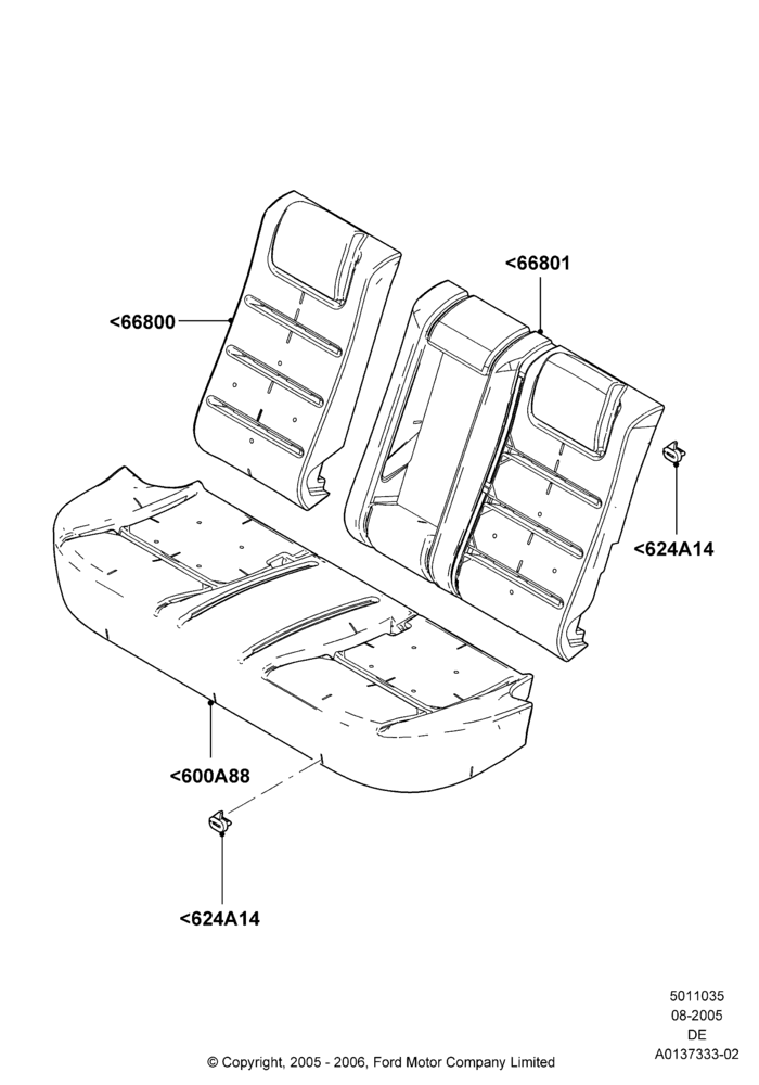 35A - Rear Seat Pads/Valances & Heating; 01/AUG/2005-04/FEB/2009