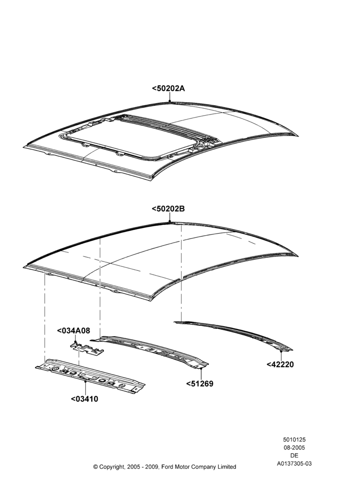 25 - Roof - Sheet Metal; 01/AUG/2005-29/JUL/2012