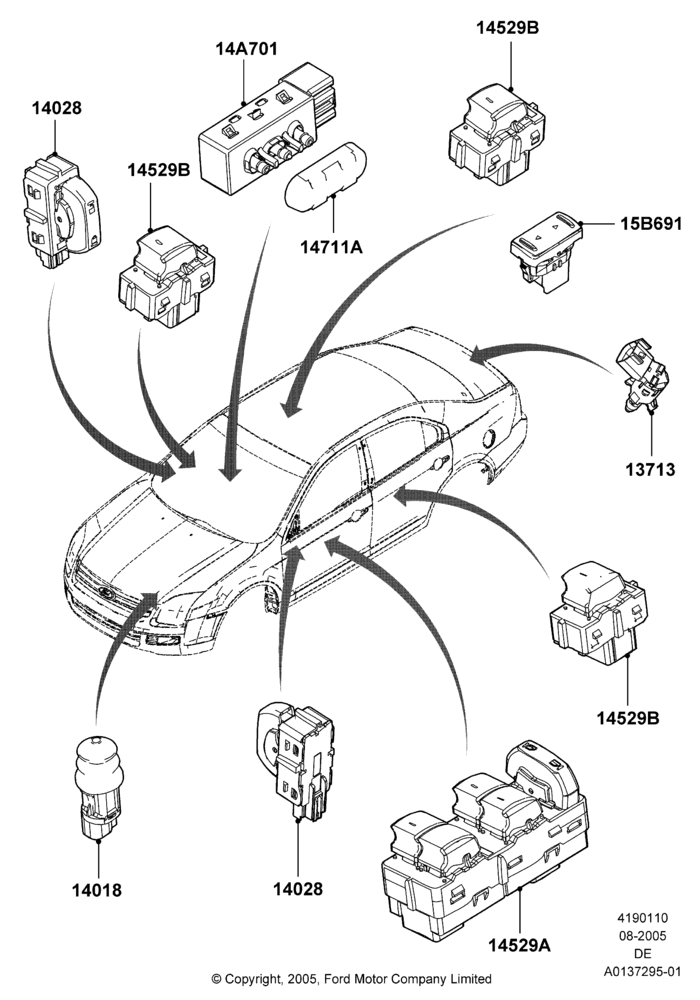 10A - Switches, Ford Division Derivative, Mercury Division Derivative; 01/AUG/2005-16/JUL/2007