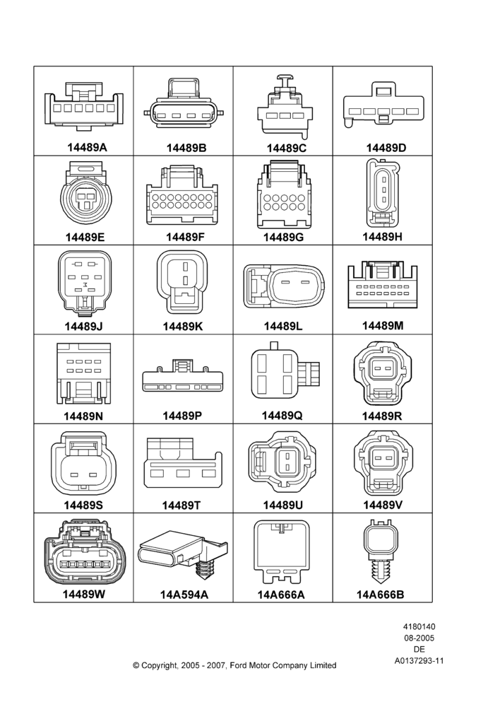 40A - Wiring Connectors, Page A; 01/AUG/2005-04/FEB/2009