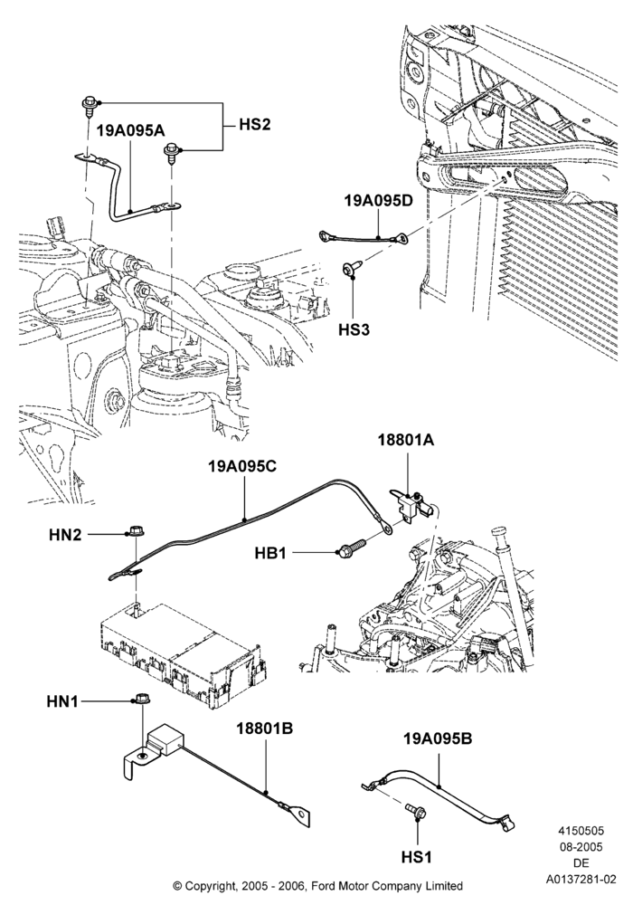 05A - Radio Suppression, 2.3L Duratec-HE (145PS) - MI4; 01/AUG/2005-04/FEB/2009