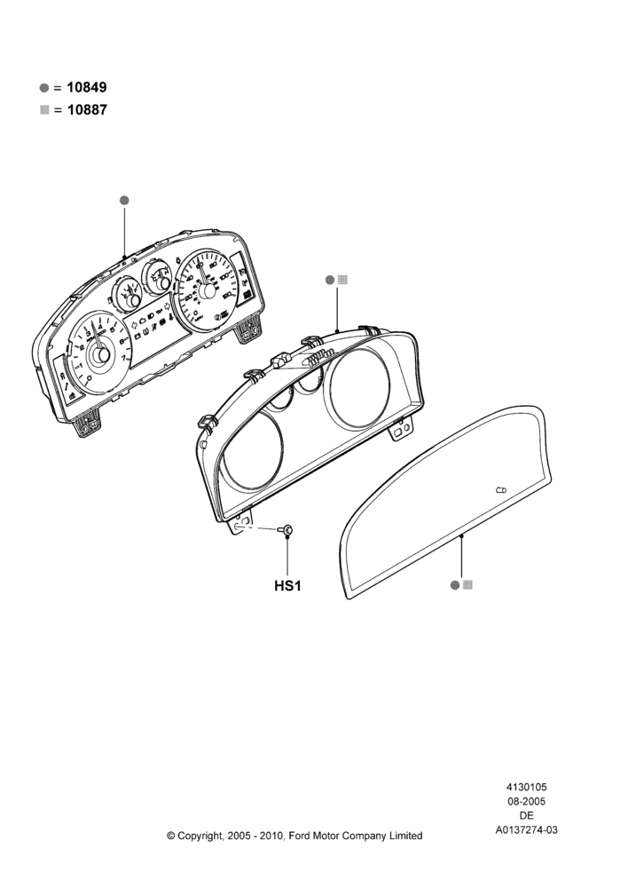 05A - Instrument Cluster, Ford And Mercury Derivative; 01/AUG/2005-04/FEB/2009