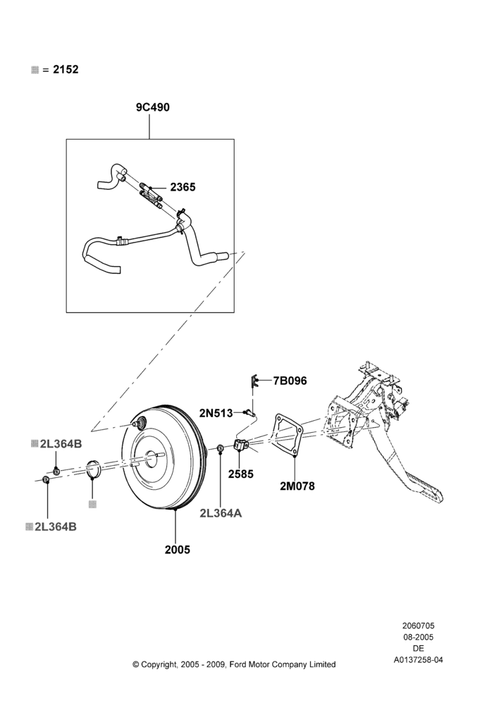 05A - Brake Booster; 01/AUG/2005-04/FEB/2009