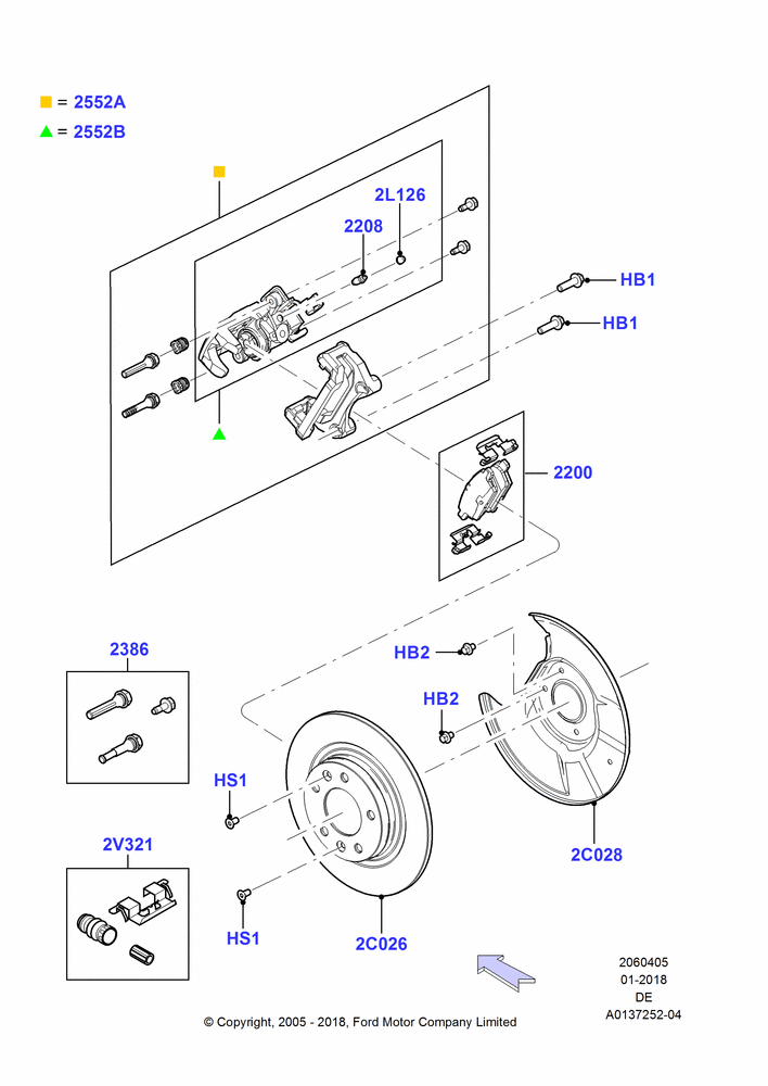 05 - Rear Brake Discs and Calipers; 01/AUG/2005-29/JUL/2012