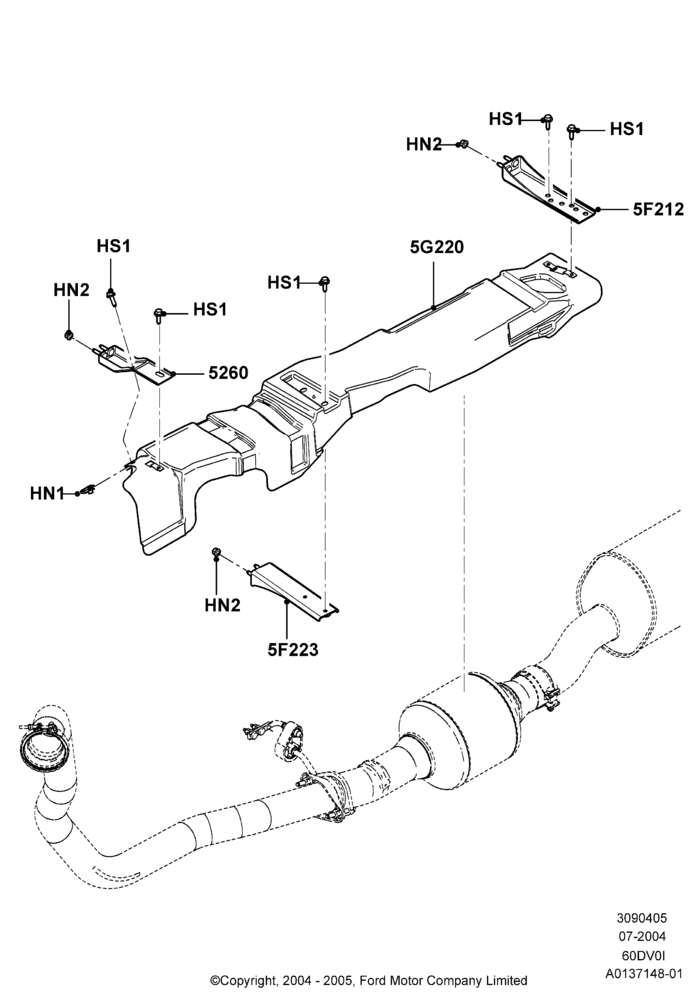 Heat Shields - Exhaust System, 6.0L OHV Diesel V8