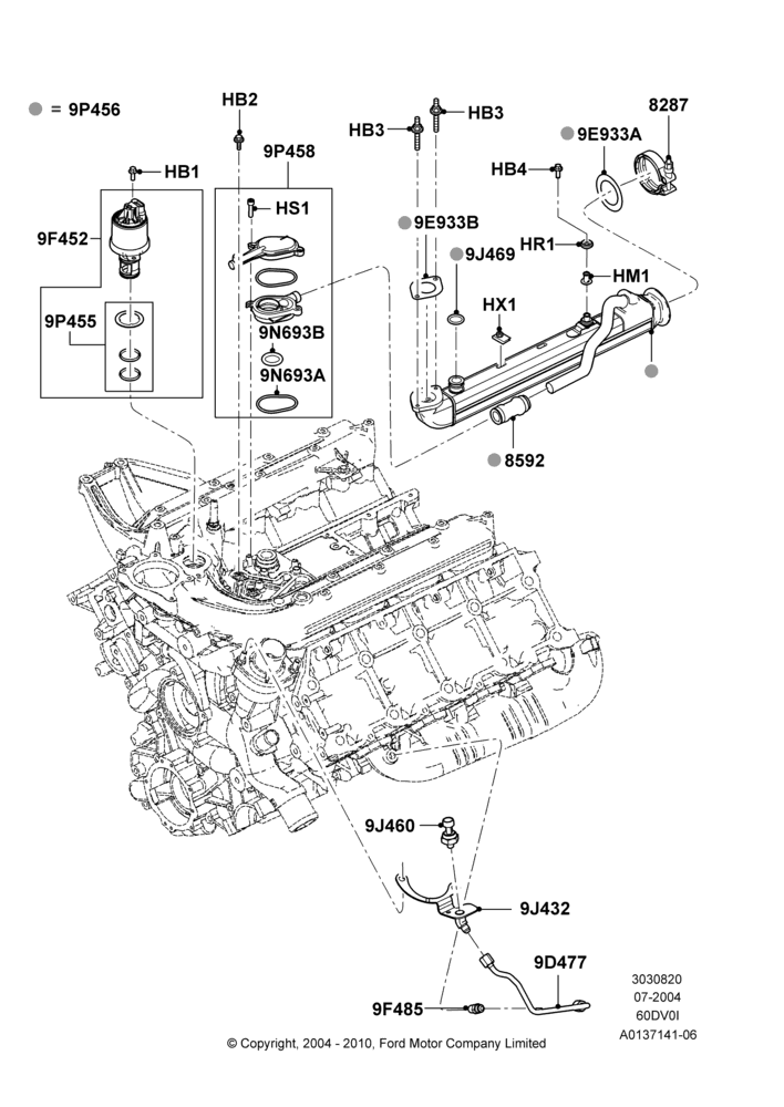 Exhaust Gas Recirculation, 6.0L OHV Diesel V8