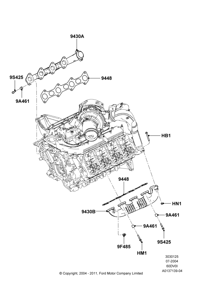 Exhaust Manifold, 6.0L OHV Diesel V8