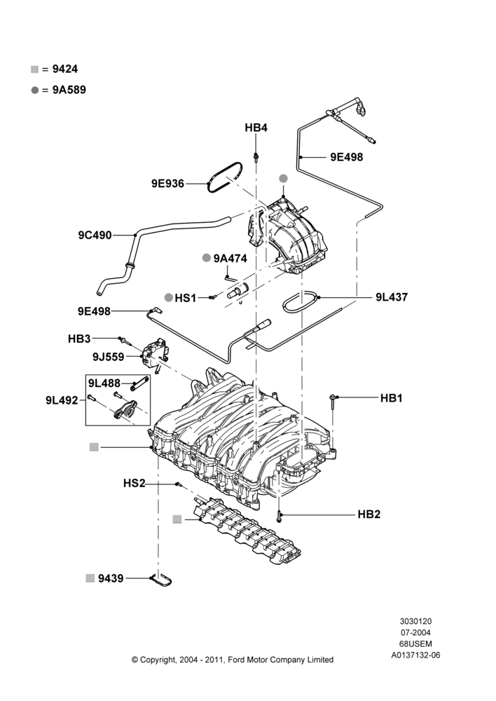 20A - Intake Manifold, 6.8L Gas EFI V10; 19/JUL/2004-12/FEB/2010