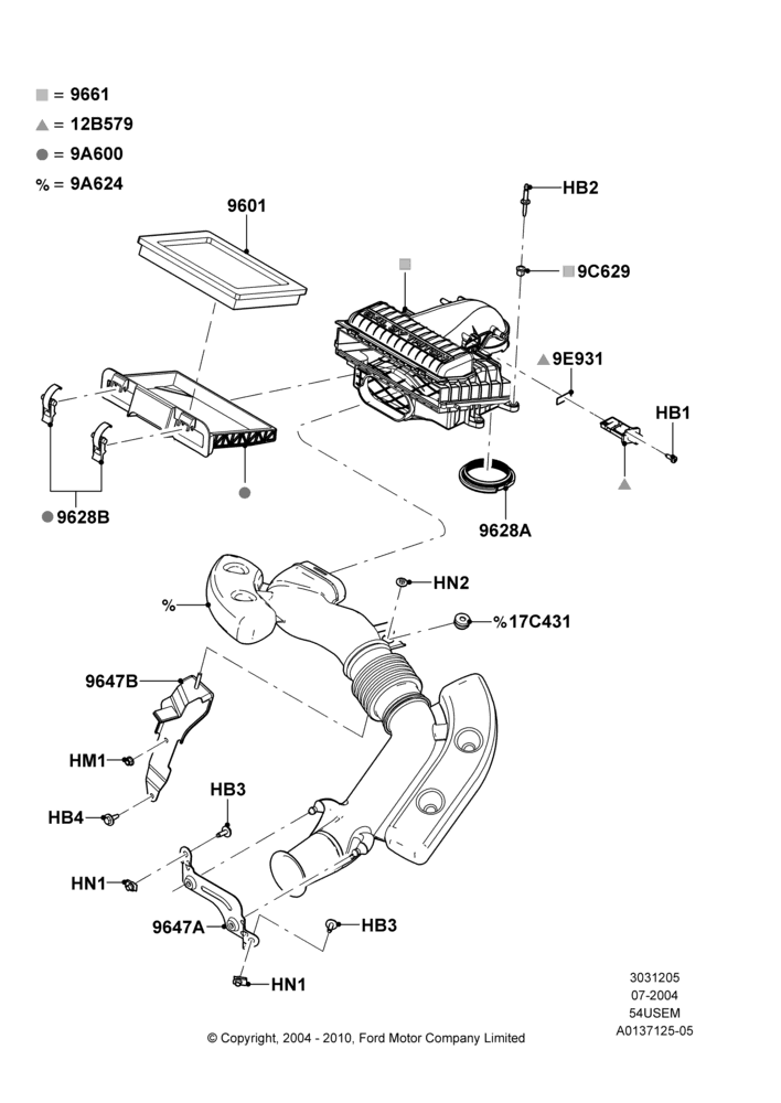 05D - Air Cleaner, 5.4L 3V V8; 19/JUL/2004-18/DEC/2006