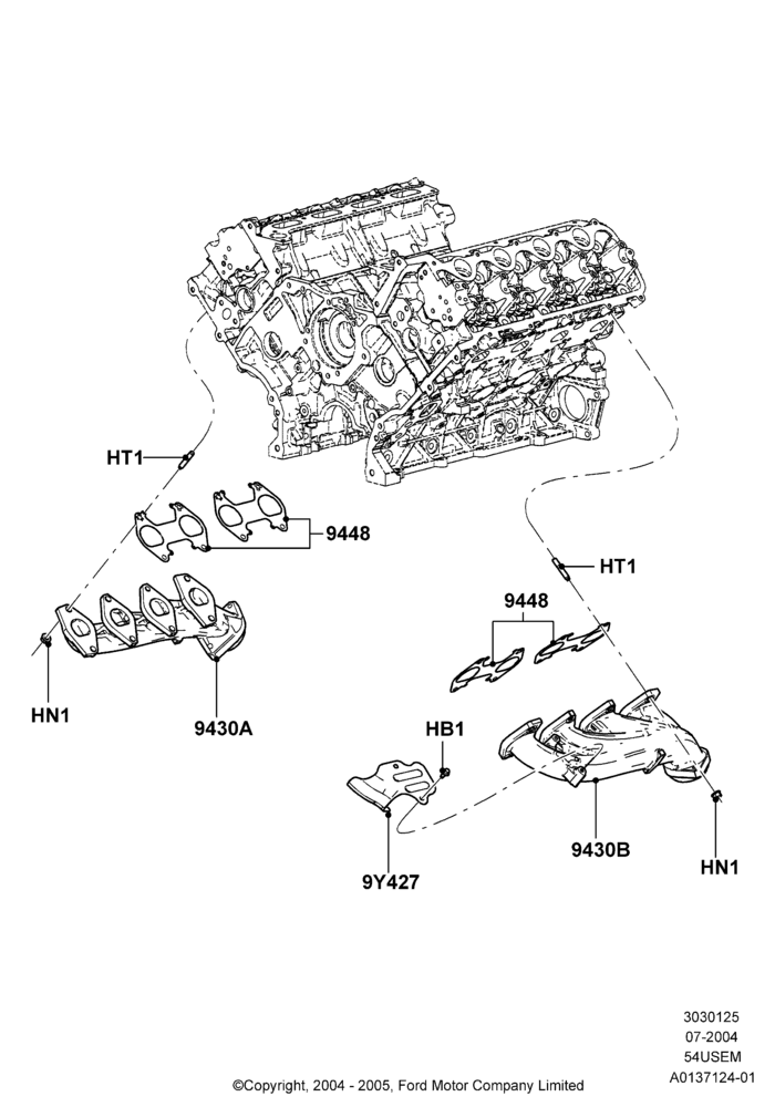 Exhaust Manifold, 5.4L 3V V8