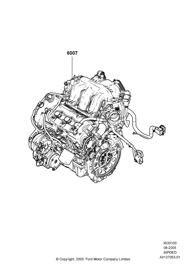 00E - Engine Assy Fully Dressed, 3.0 DOHC EFI; 01/AUG/2005-04/FEB/2009