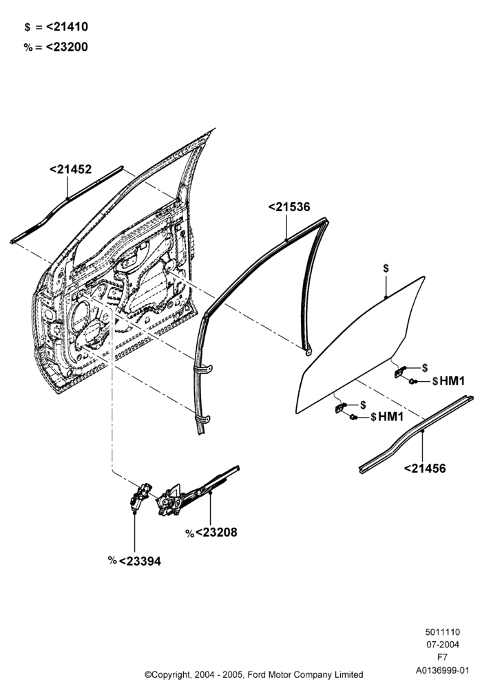 10B - Front Door Glass & Window Controls, With Power Front Windows; 19/JUL/2004-18/DEC/2006